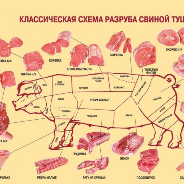 Части свинины